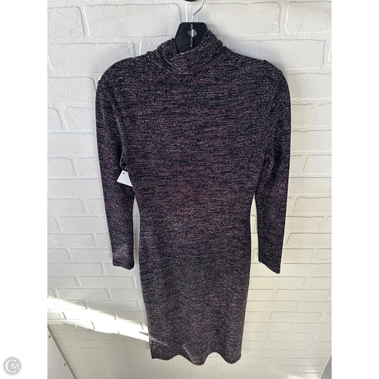 Dress Party Midi By Clothes Mentor In Black & Silver, Size: S