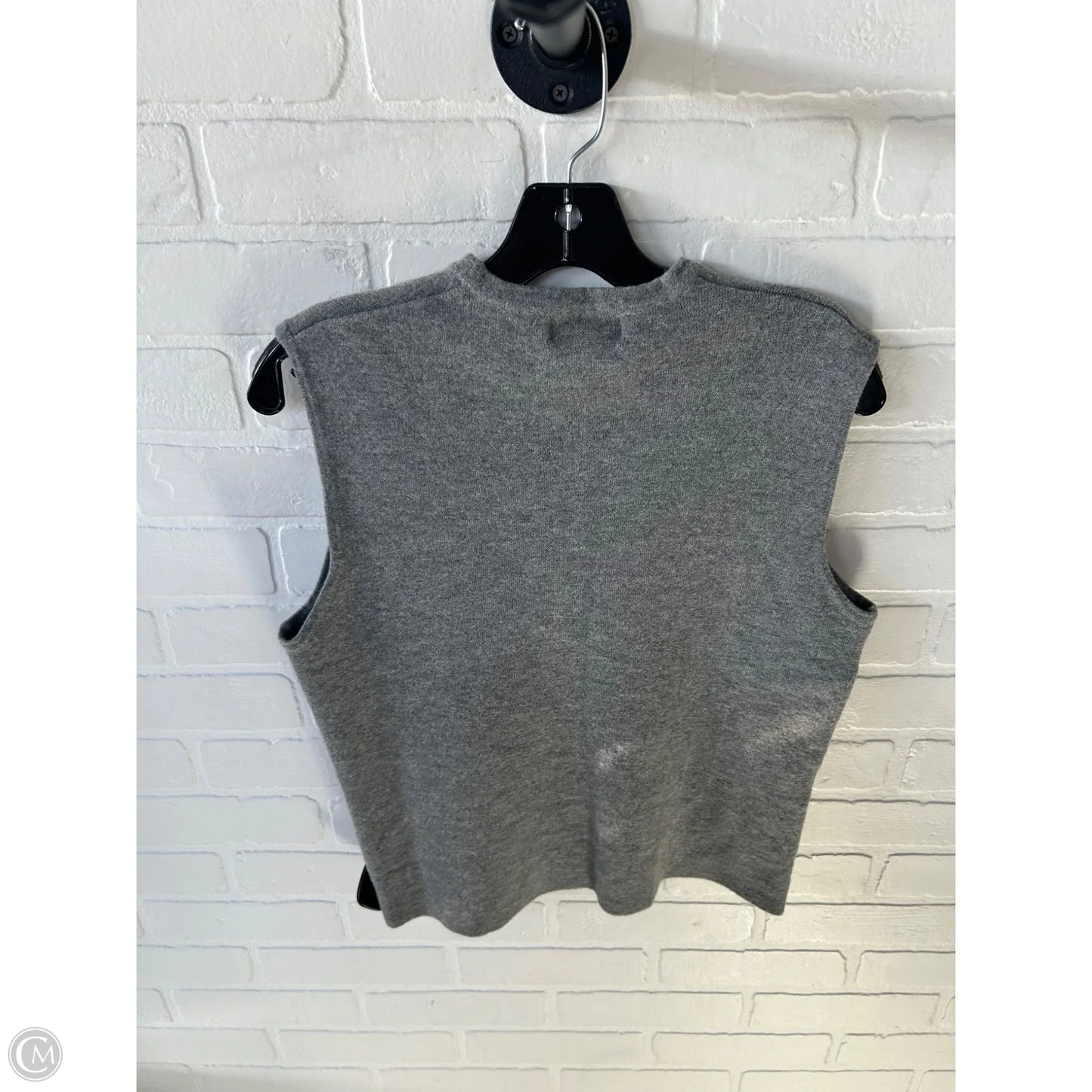 Vest Sweater By Banana Republic In Grey, Size: M