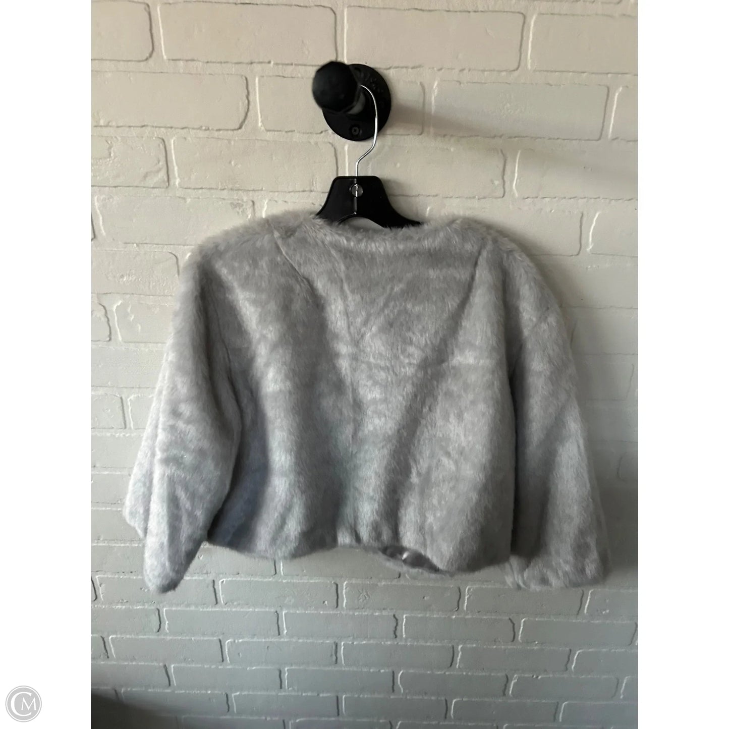 Jacket Faux Fur & Sherpa By Tahari By Arthur Levine In Grey, Size: Xl