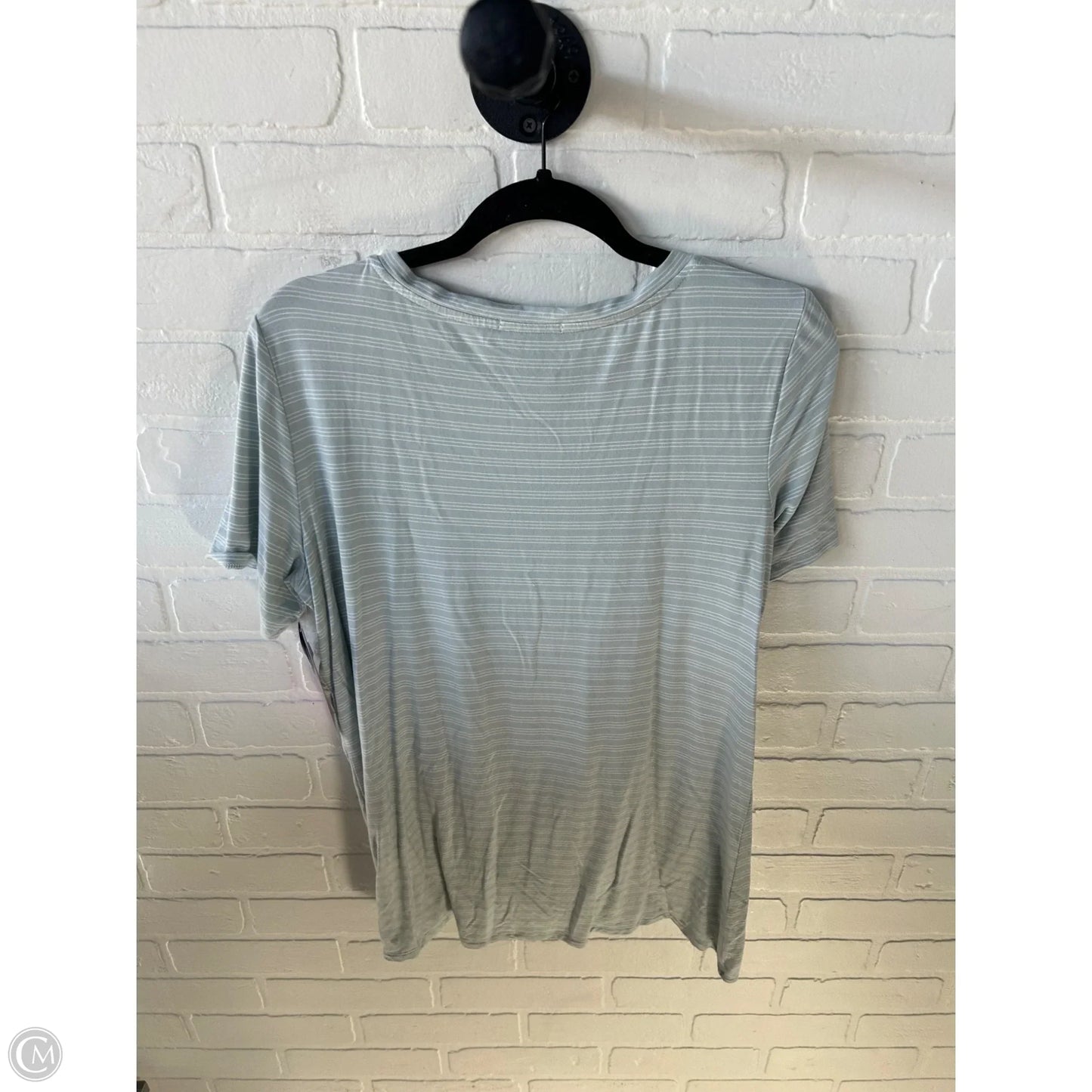 Top Short Sleeve By Matty M In Blue & White, Size: L