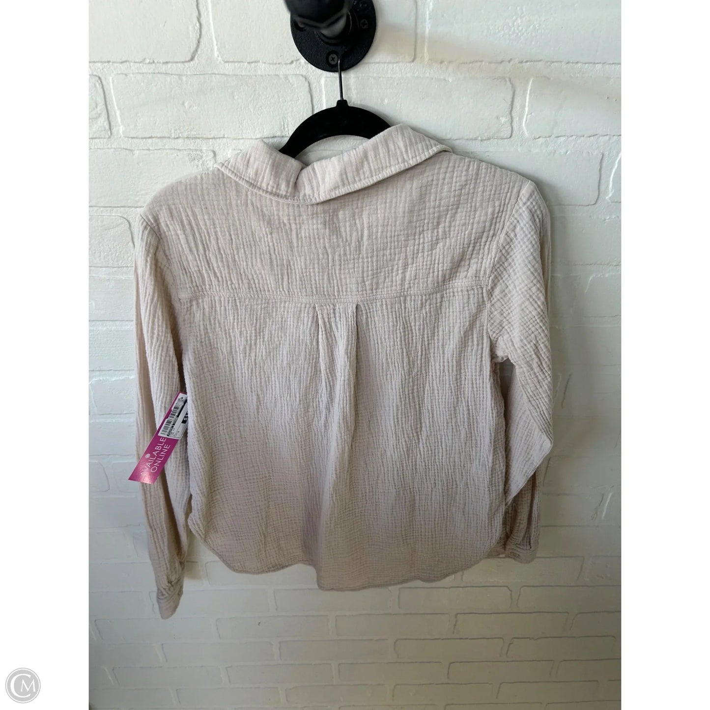 Top Long Sleeve By Cloth & Stone In Tan, Size: S