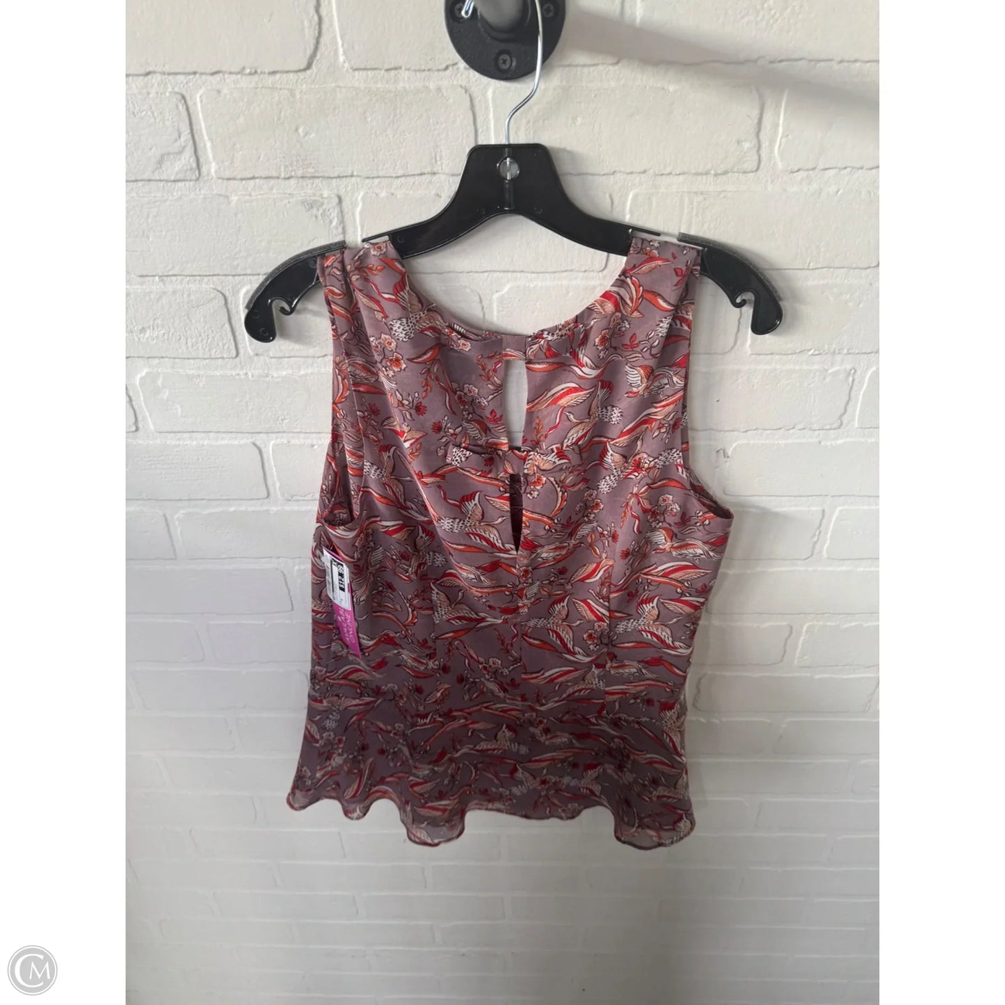 Top Sleeveless By Cabi In Orange & Purple, Size: M