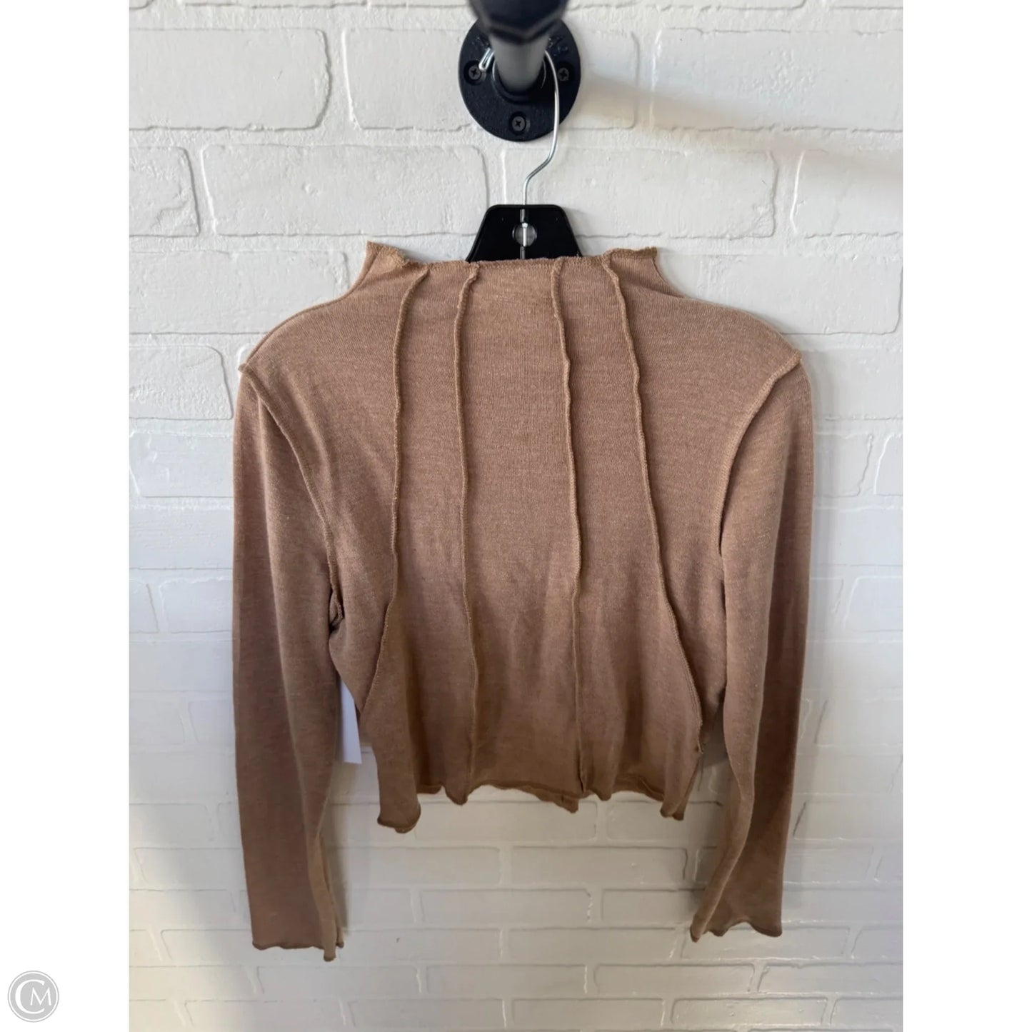 Top Long Sleeve By She + Sky In Tan, Size: L