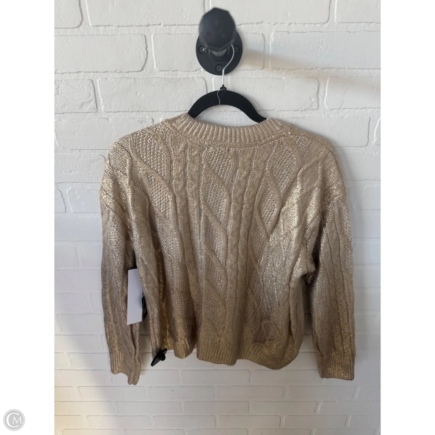 Sweater By Rd Style In Gold & Tan, Size: M