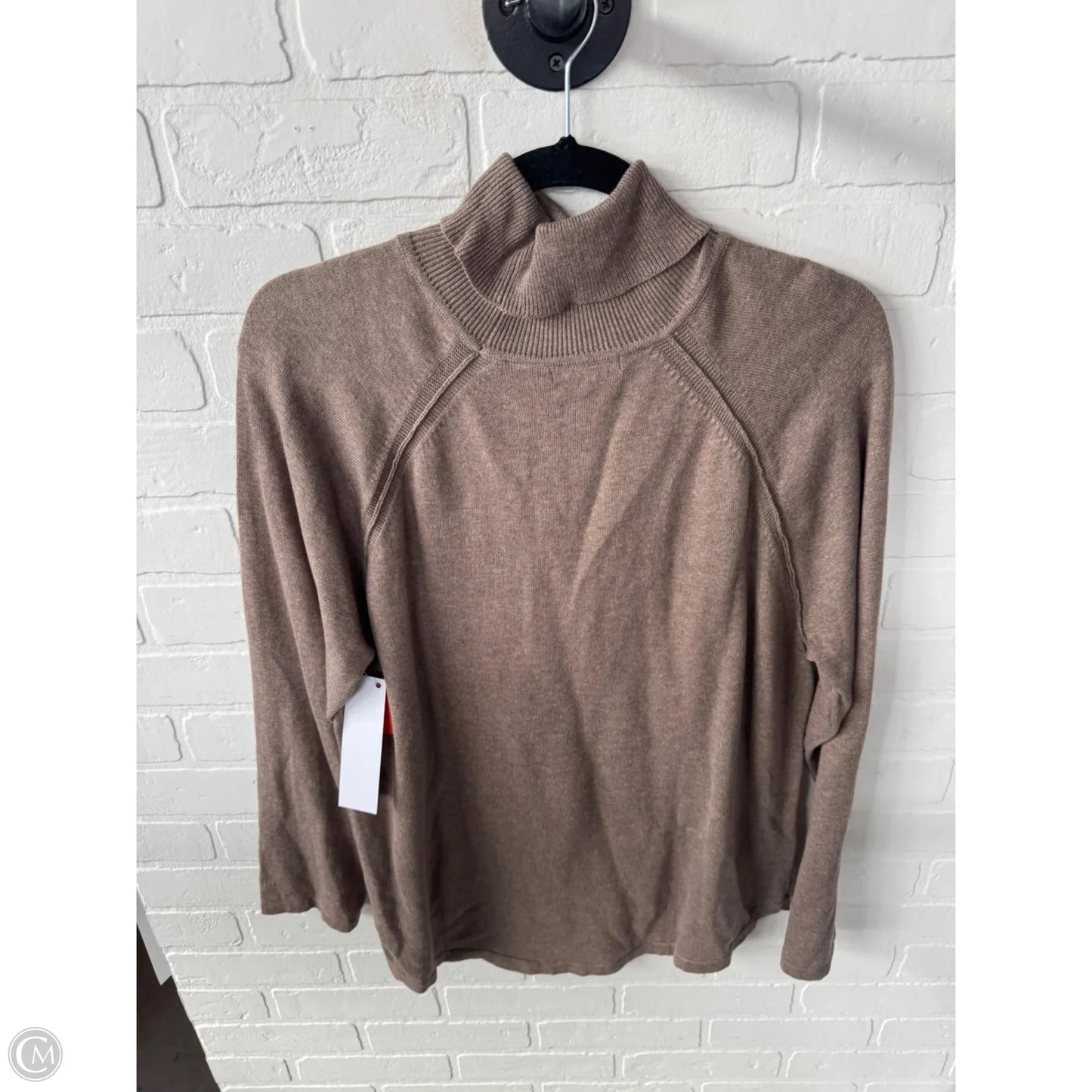 Sweater By Jeanne Pierre In Tan, Size: Xl