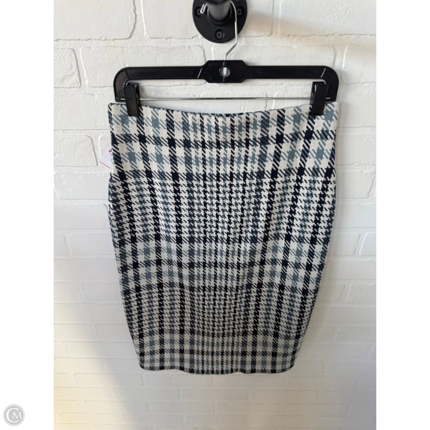Skirt Midi By Ann Taylor In Blue & Cream, Size: 4