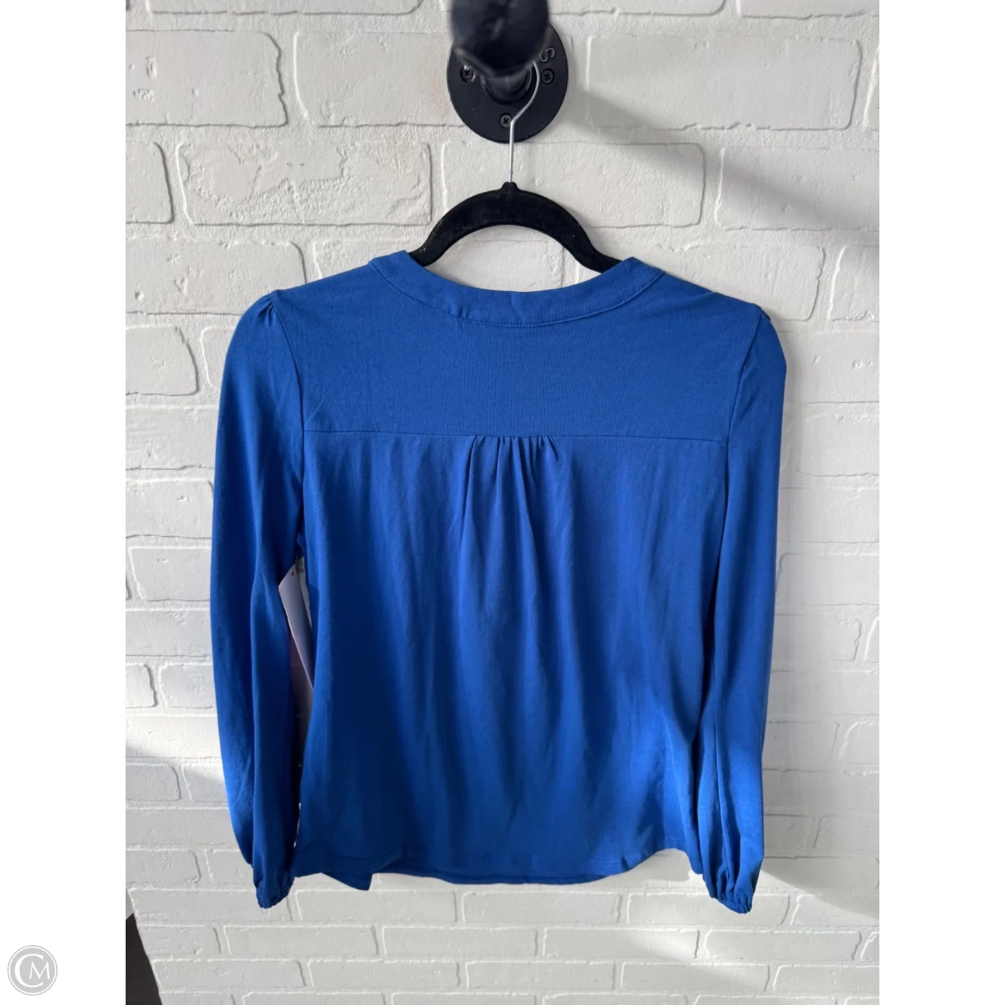 Top Long Sleeve By Cmf In Blue, Size: S