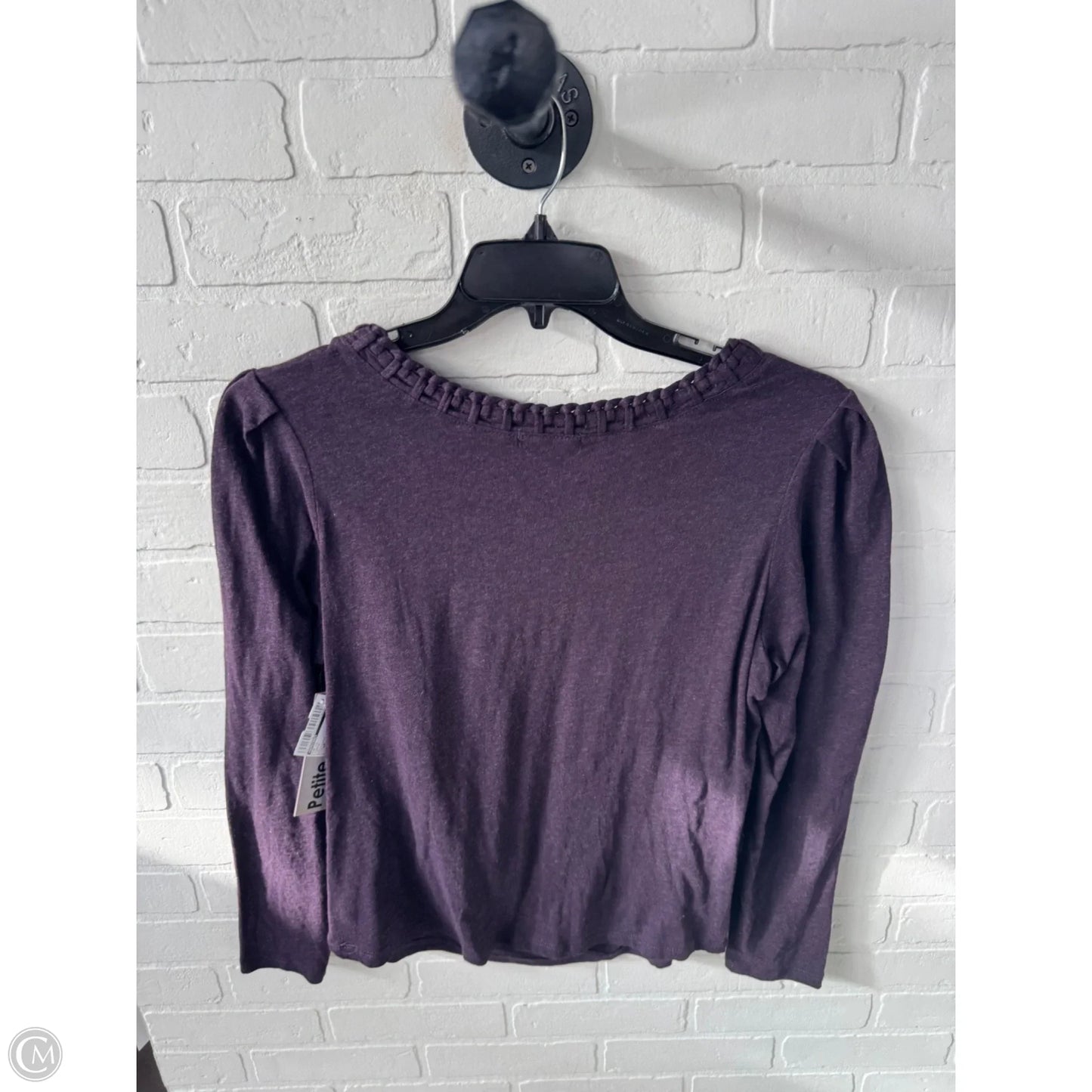 Top Long Sleeve By Democracy In Purple, Size: Lp