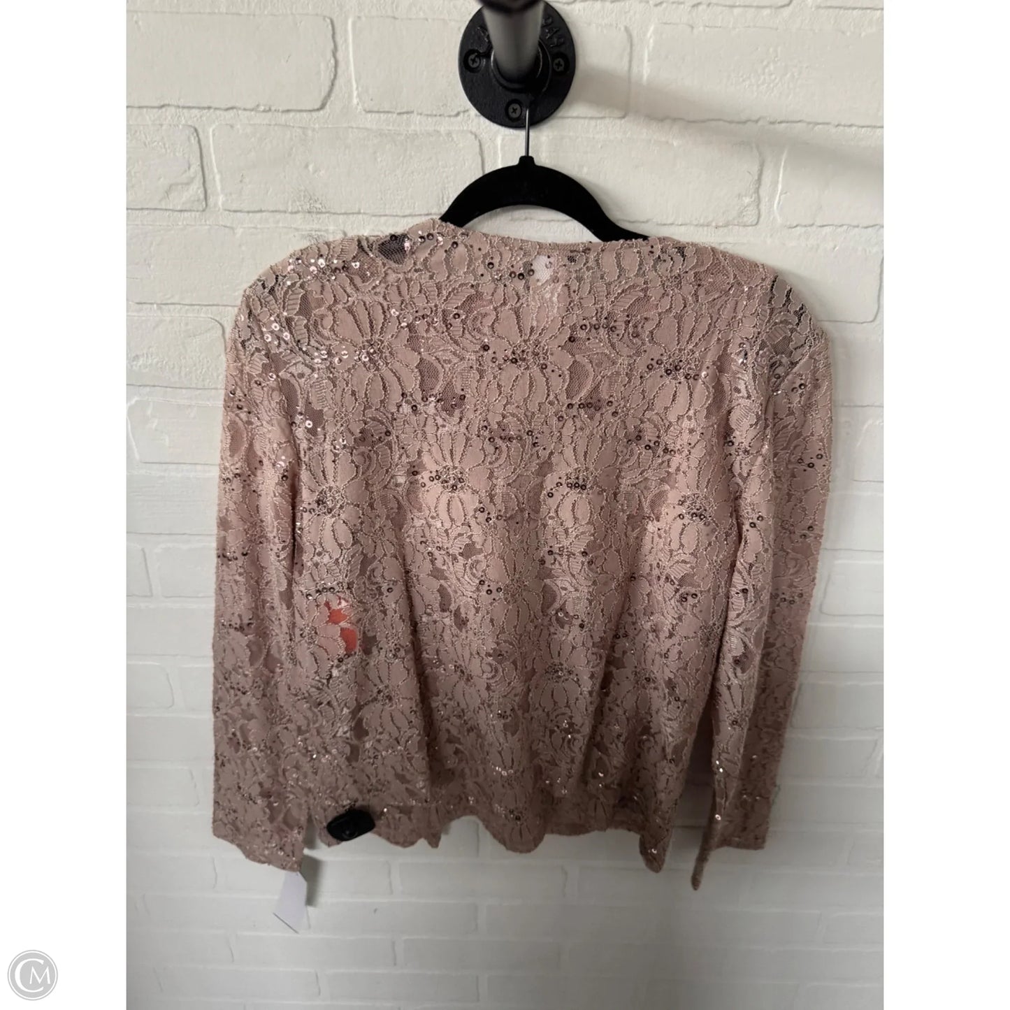 Top 2pc Long Sleeve By Msk In Tan, Size: L