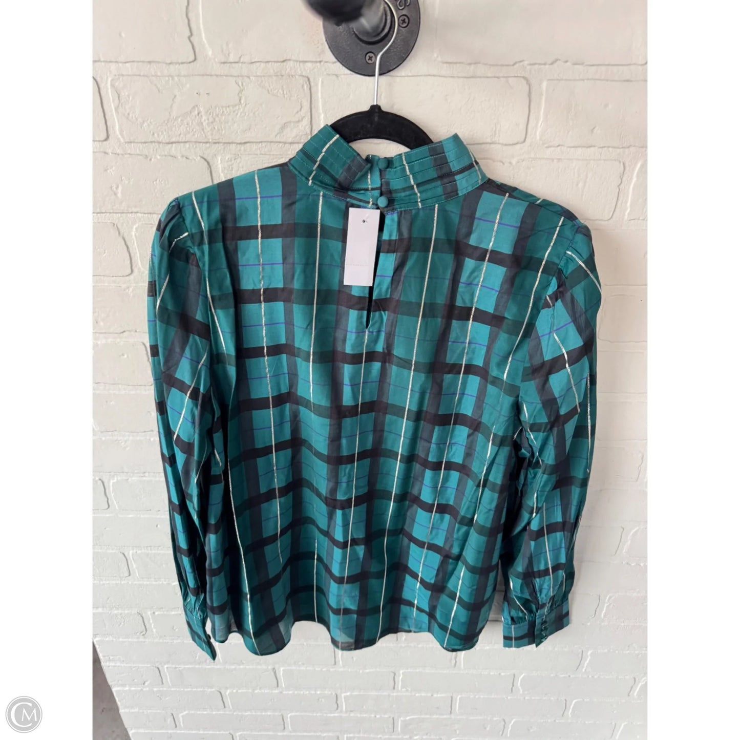 Top Long Sleeve By Ann Taylor In Green, Size: L