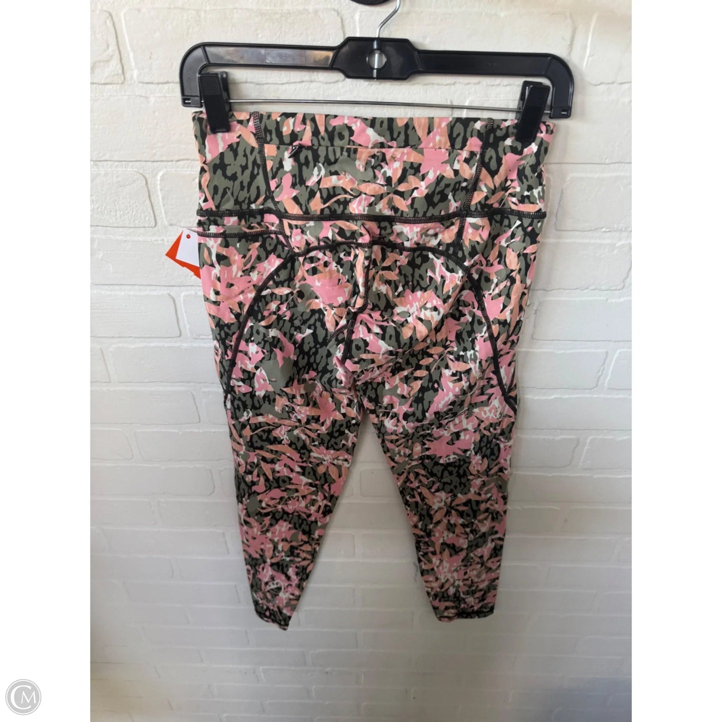 Athletic Leggings By Sweaty Betty In Green & Pink, Size: 4