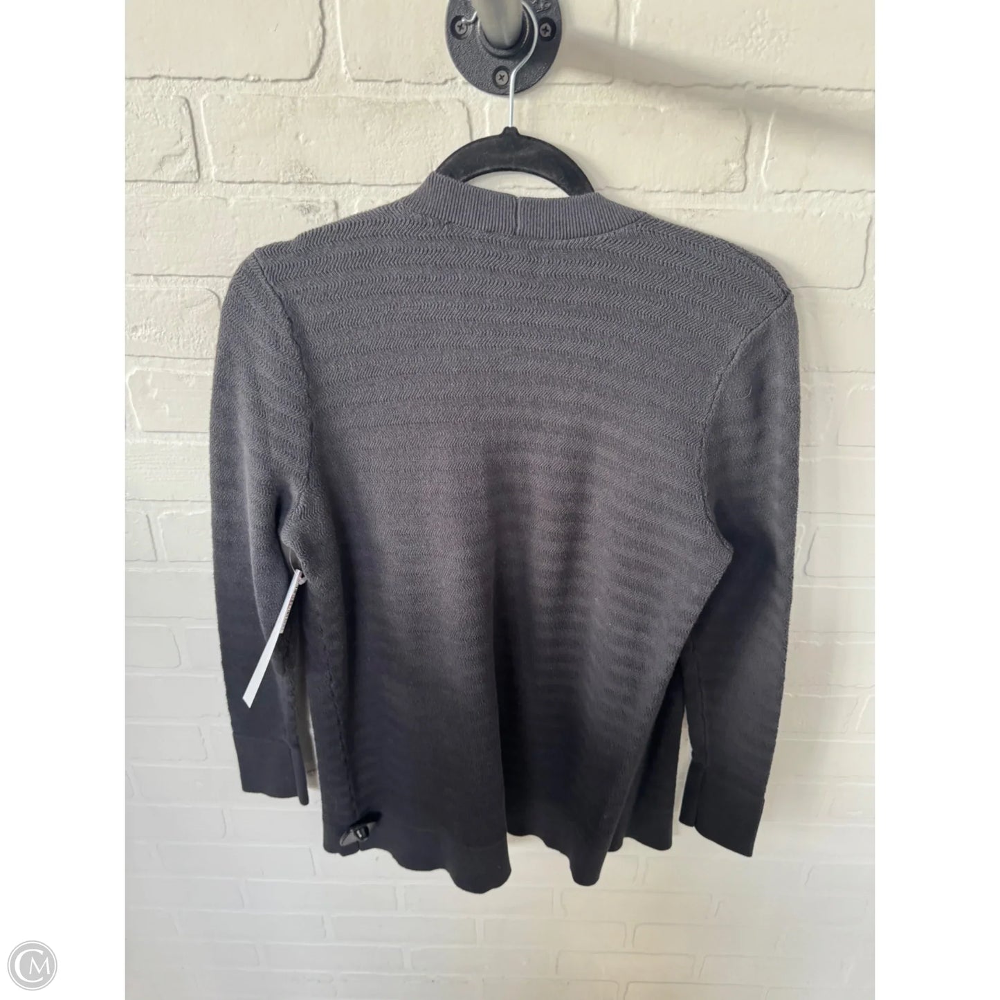 Sweater Cardigan By Loft In Grey, Size: L