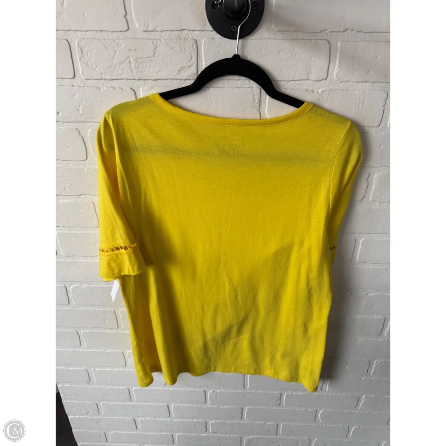 Top Short Sleeve By Talbots In Yellow, Size: M