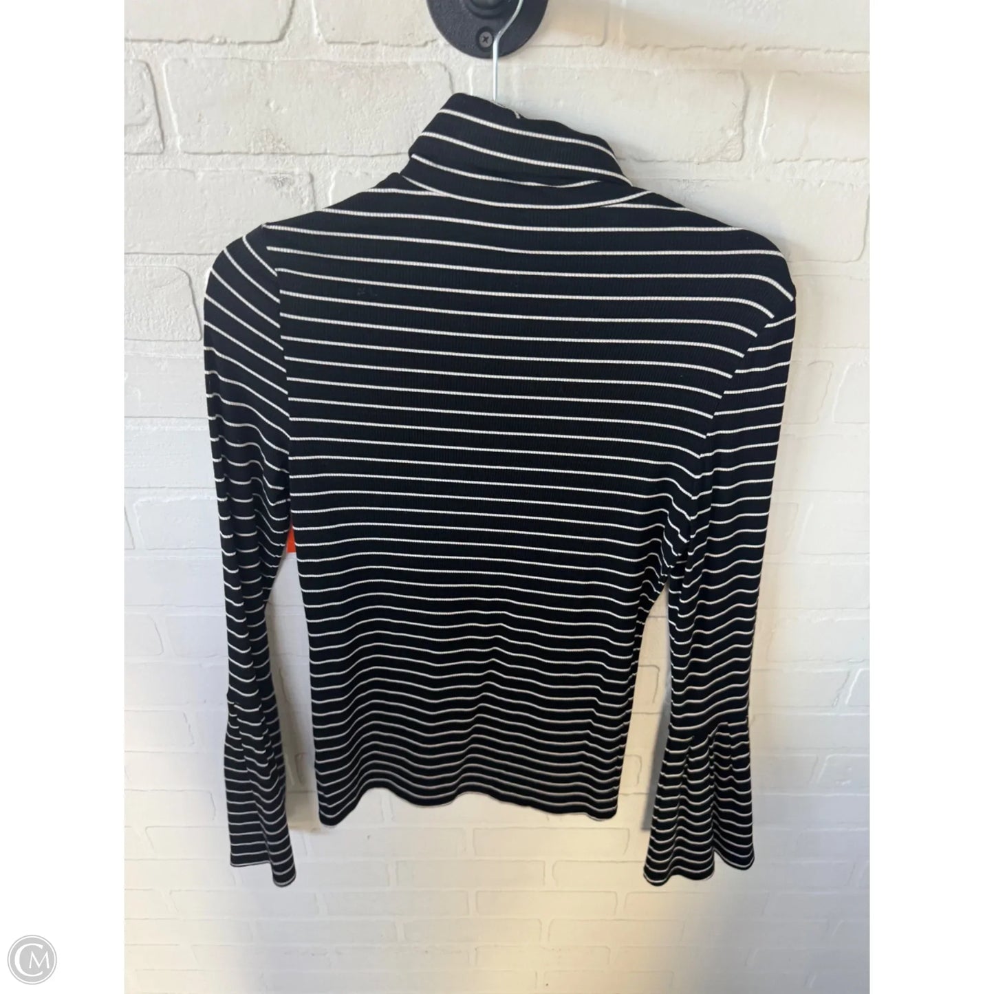 Top Long Sleeve By Paige In Black & White, Size: M