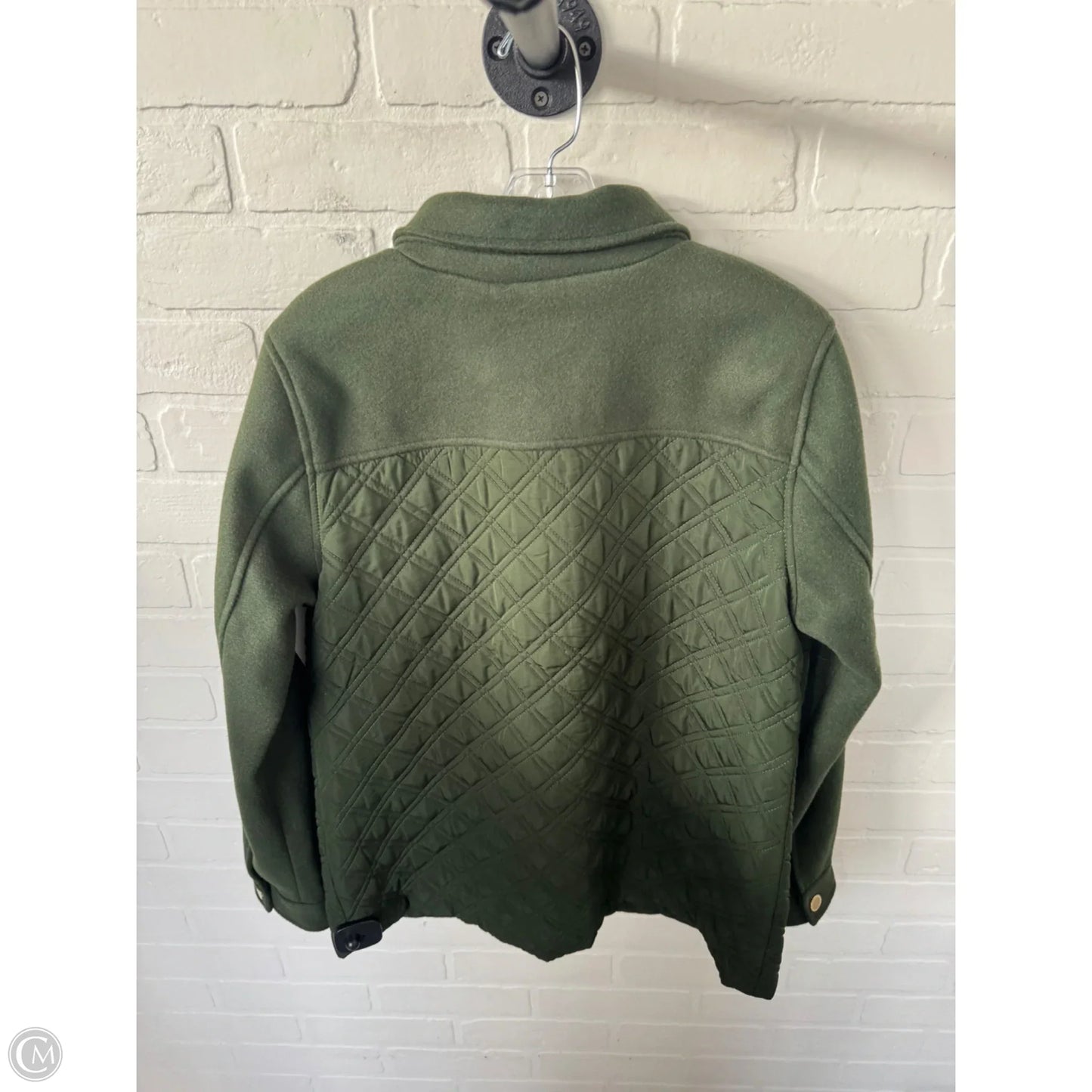 Jacket Puffer & Quilted By Isaac Mizrahi Live Qvc In Green, Size: S