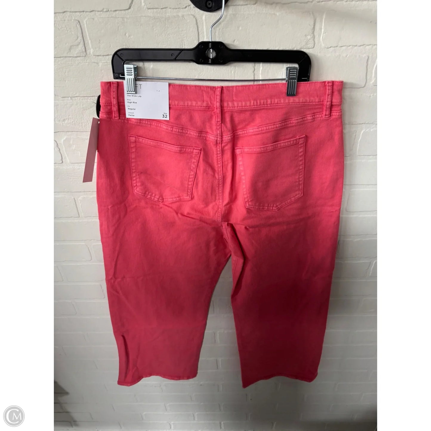Jeans Wide Leg By Loft In Pink Denim, Size: 14