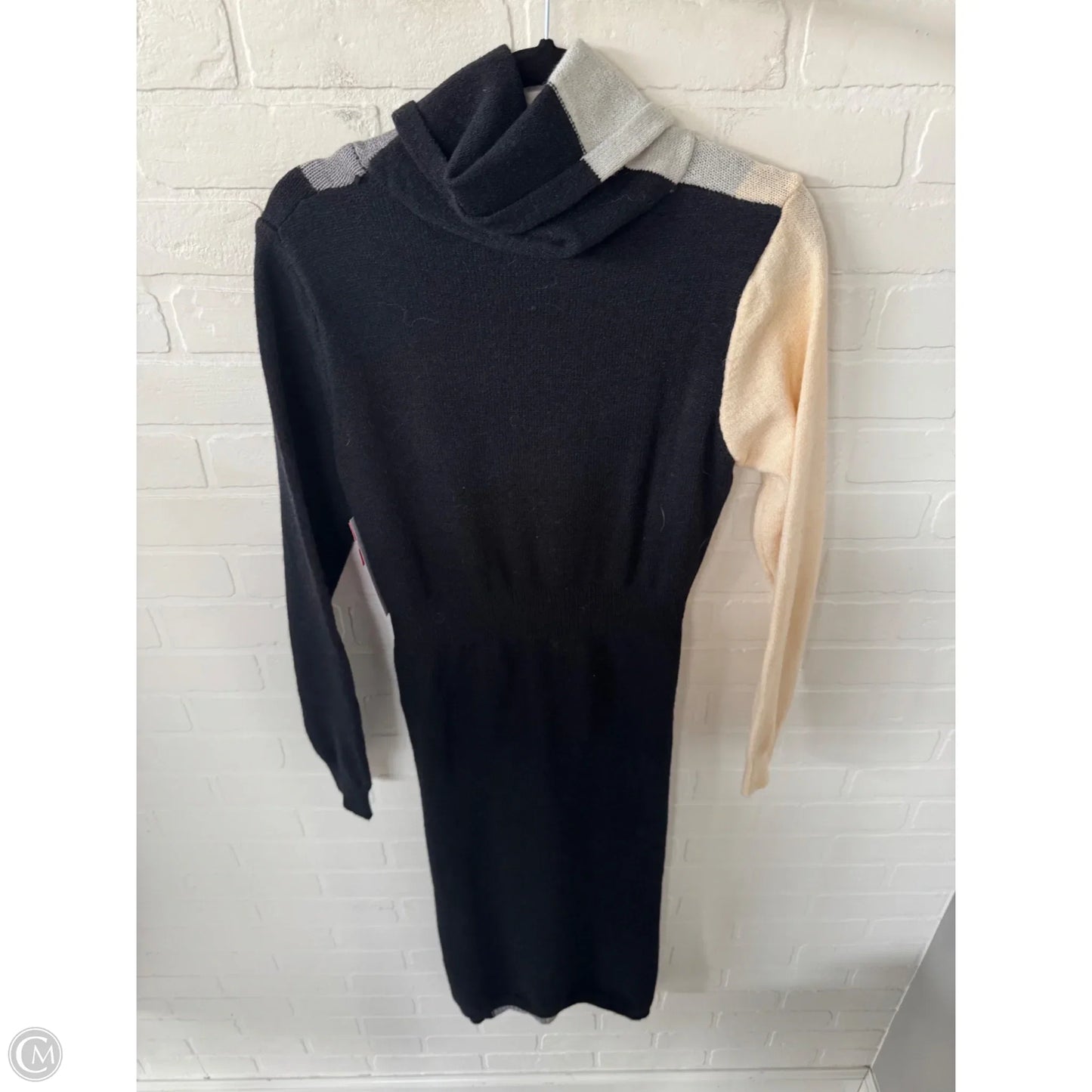 Dress Sweater By Shein In Black & Grey, Size: S