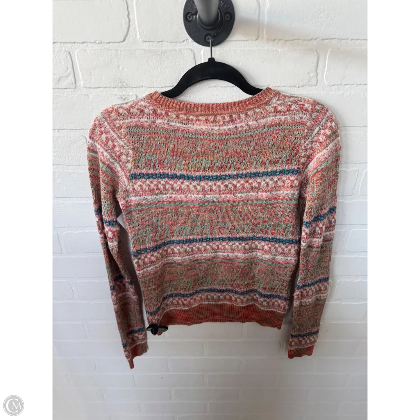 Sweater By Sparrow In Green & Orange, Size: S