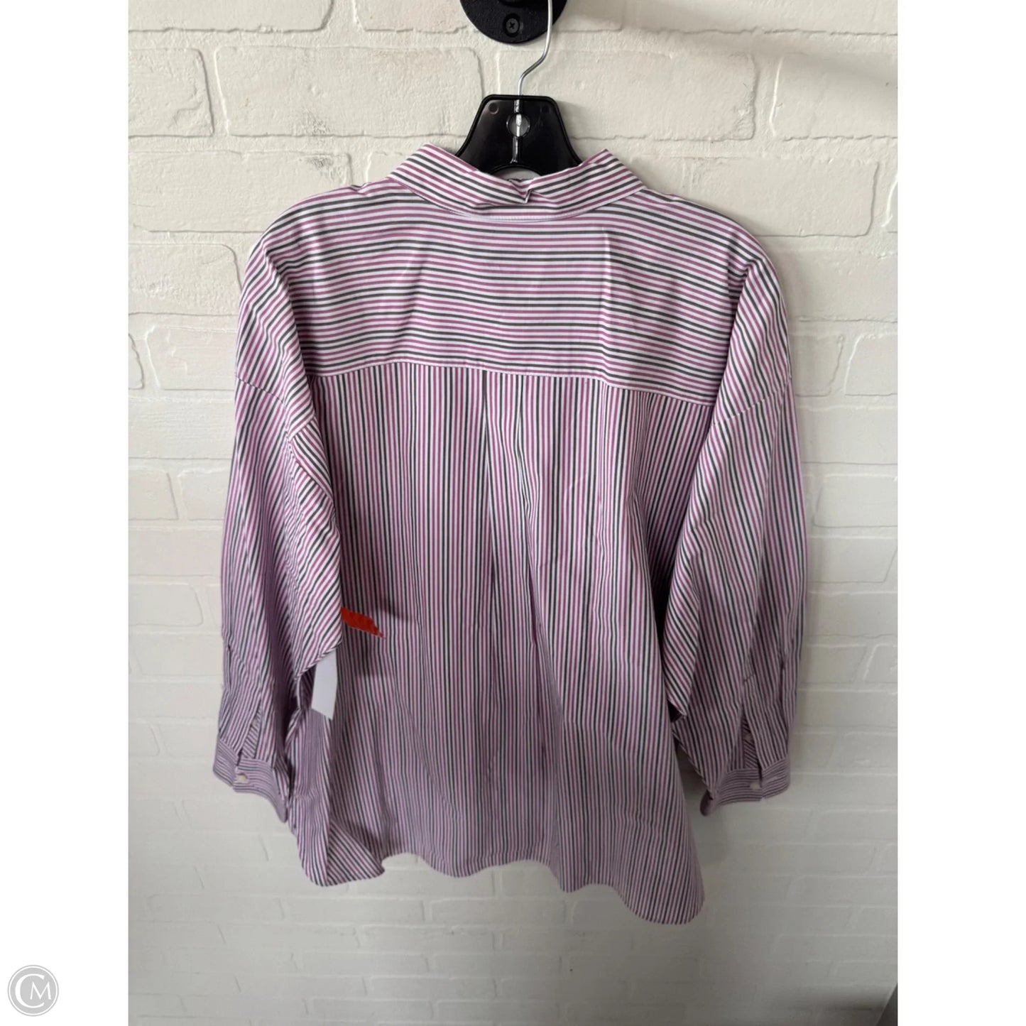 Top Long Sleeve By Loft In Brown & Pink, Size: Xxl