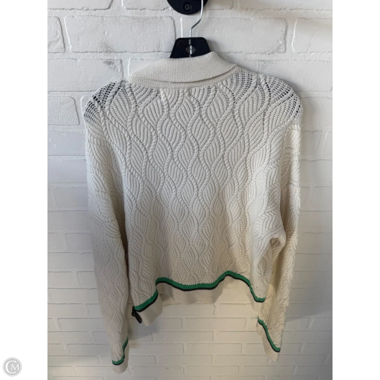 Sweater By Marled In Cream & Green, Size: Xl