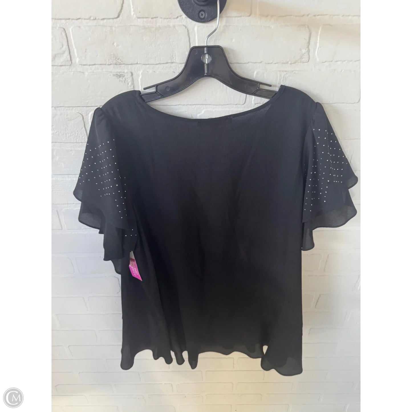 Top Short Sleeve By Michael By Michael Kors In Black, Size: 1x
