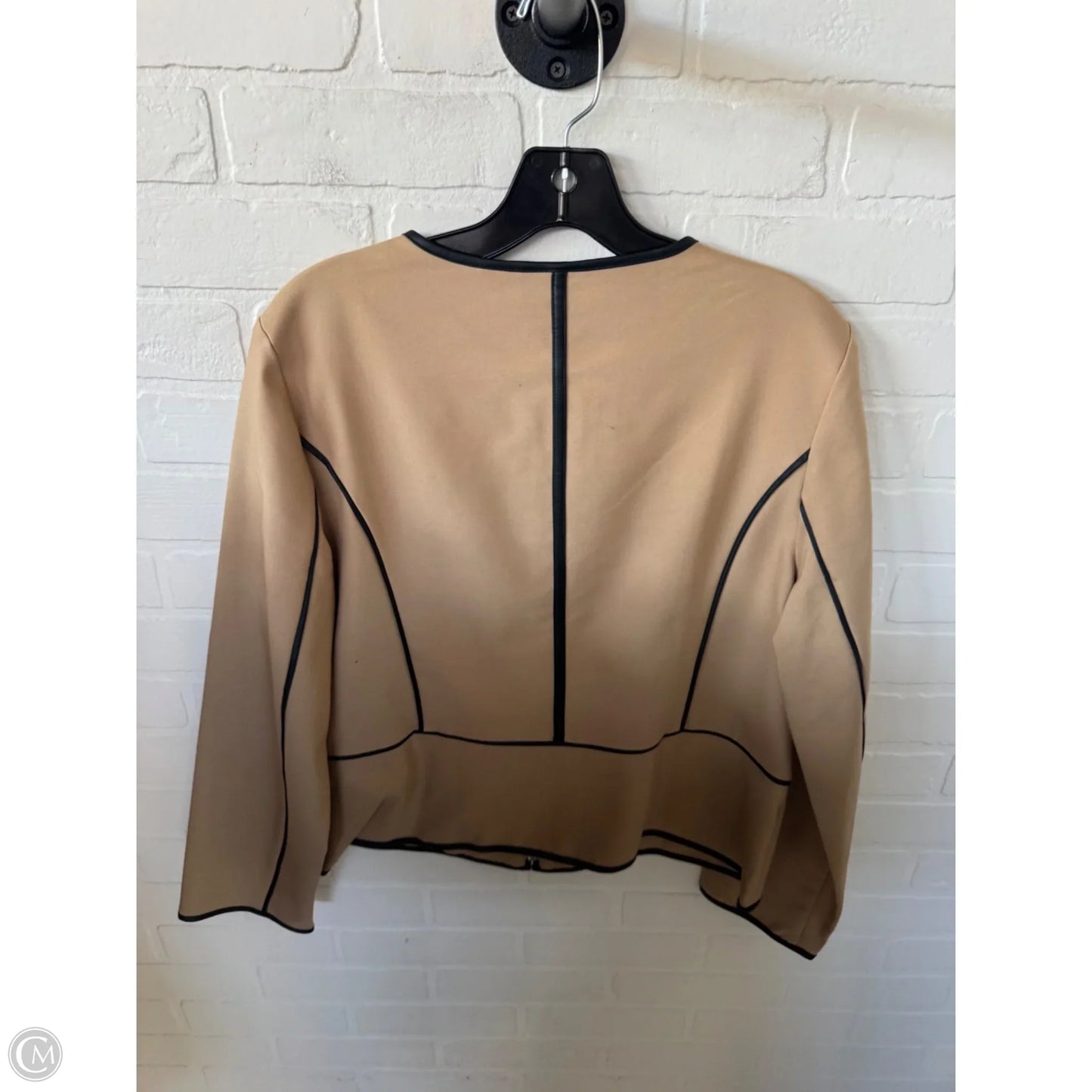 Blazer By Chicos In Black & Tan, Size: M