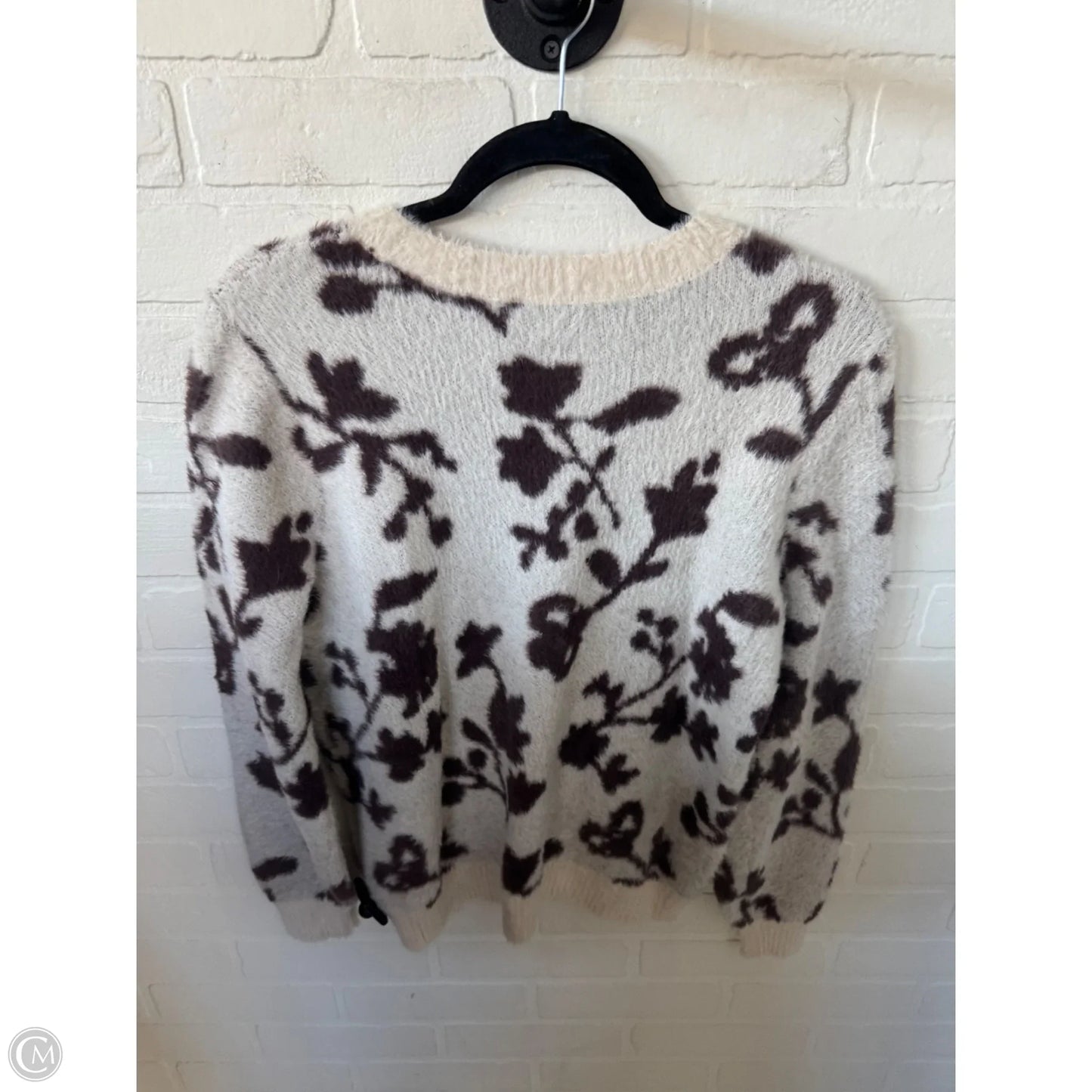 Sweater By Loft In Brown & Cream, Size: S