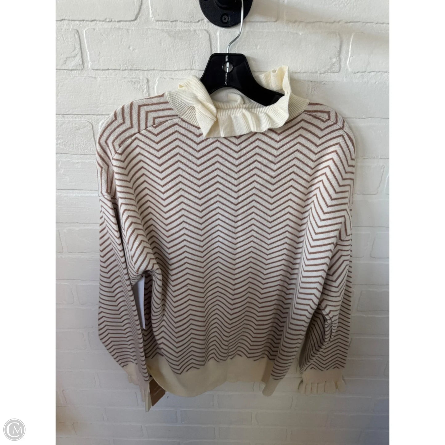 Sweater By Shein In Cream & Tan, Size: S