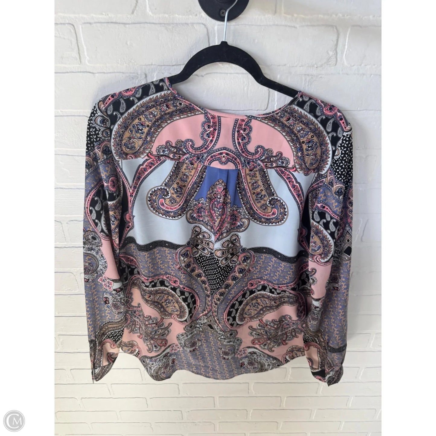 Top Long Sleeve By Talbots In Blue & Pink, Size: M