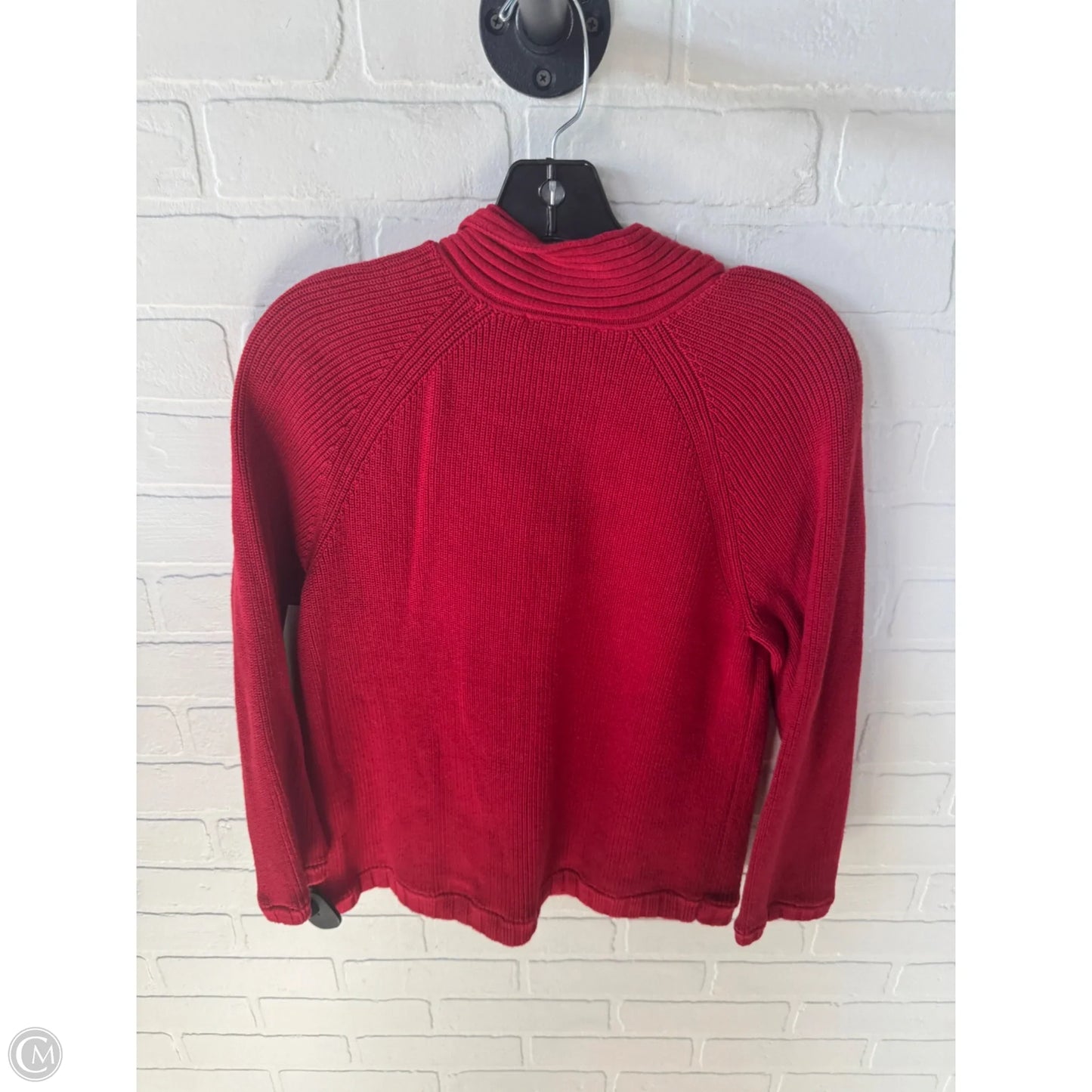 Sweater Cardigan By Talbots In Red, Size: M