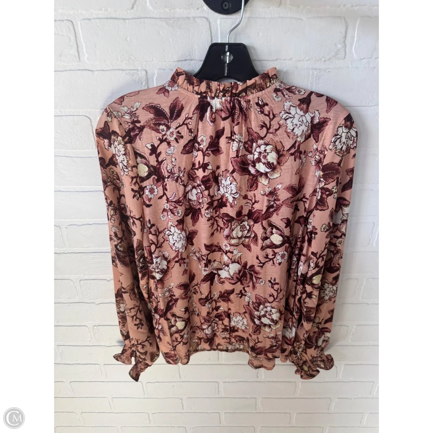 Top Long Sleeve By Loft In Brown & Tan, Size: Mp