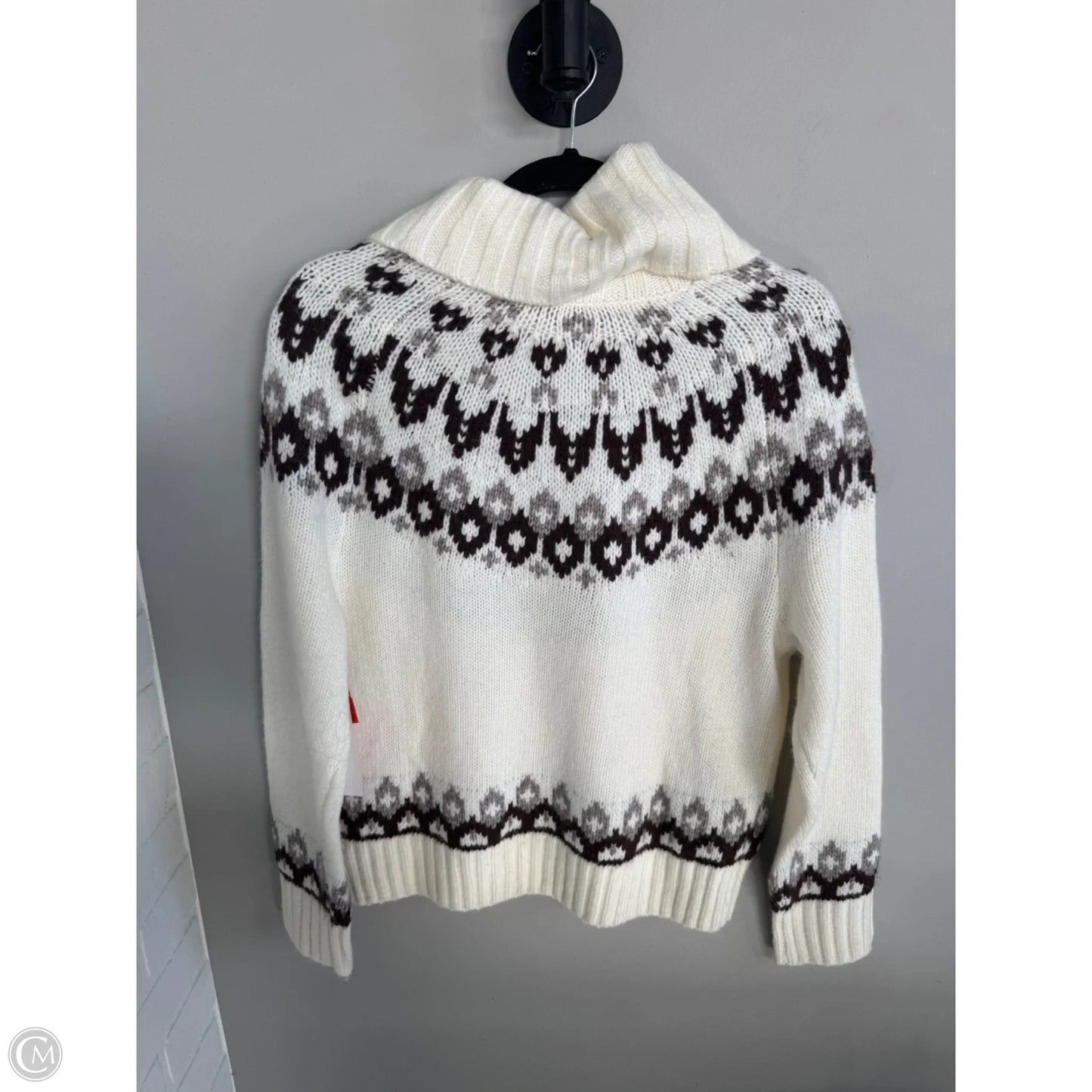 Sweater By Loft In Brown & Cream, Size: S
