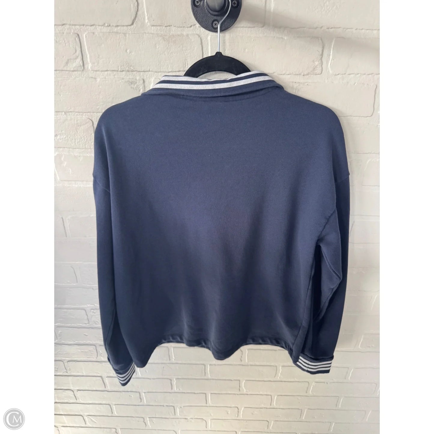Sweatshirt Collar By Nautica In Blue & White, Size: L