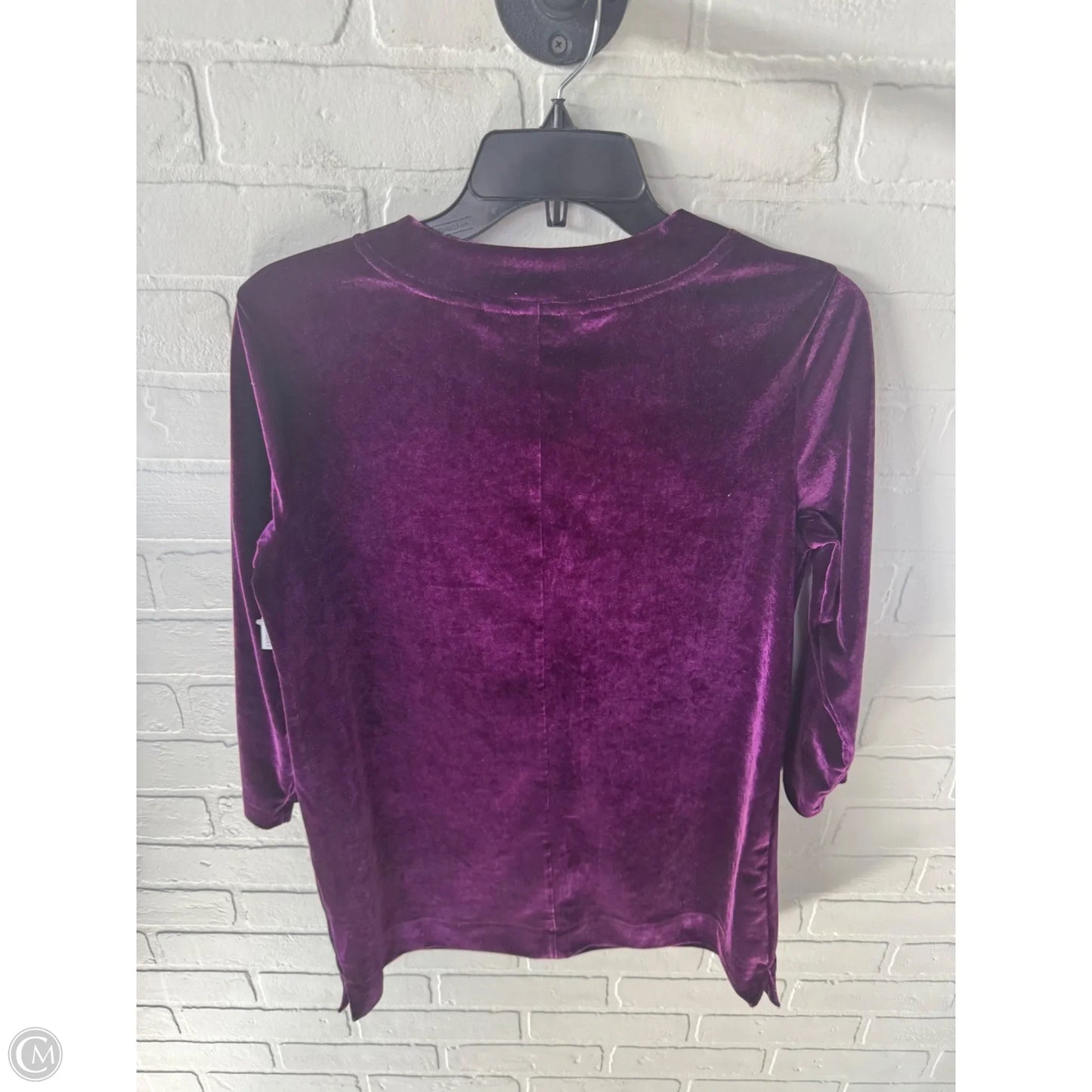 Top 3/4 Sleeve By Lands End In Purple, Size: S