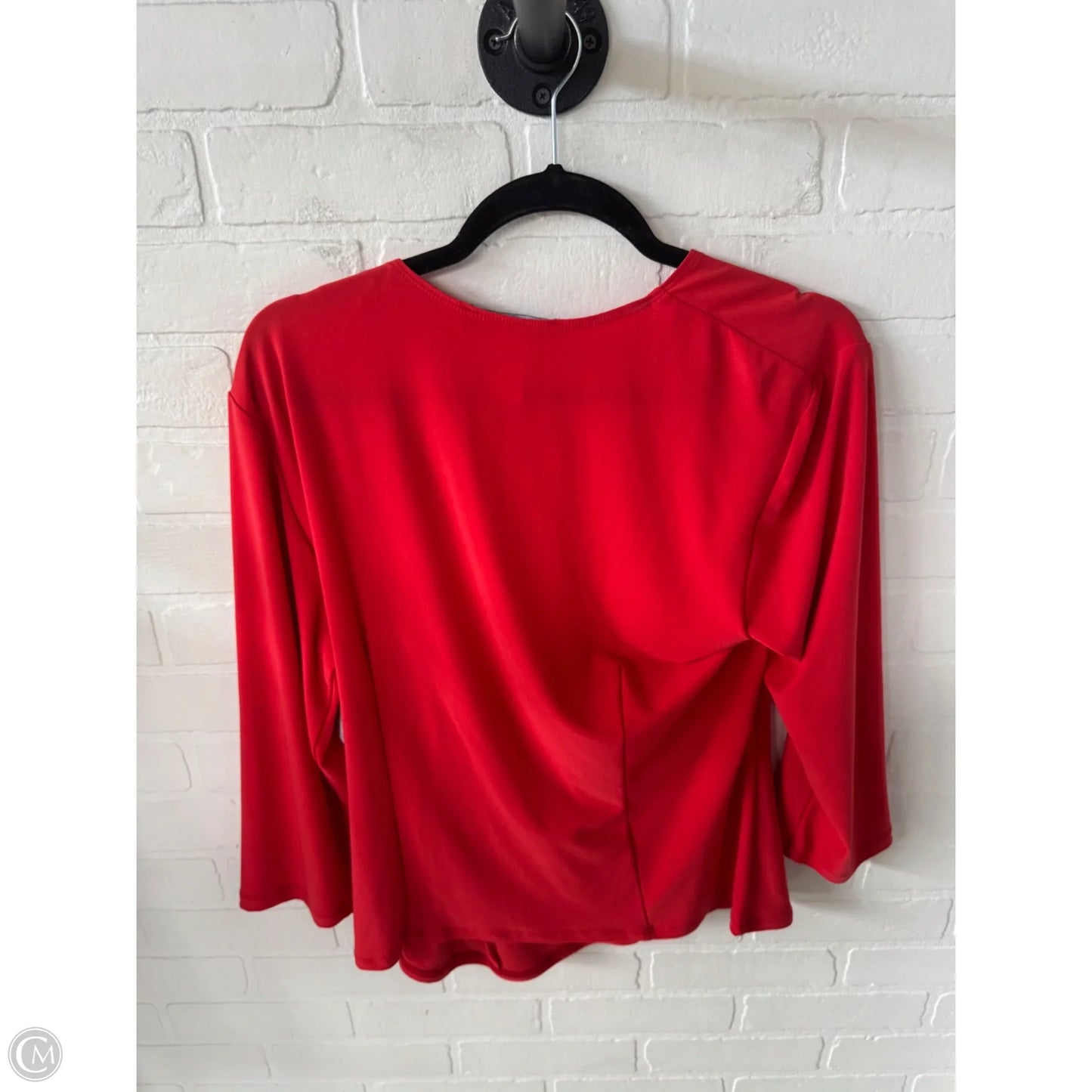 Top 3/4 Sleeve By Coco Bianco In Red, Size: Xl