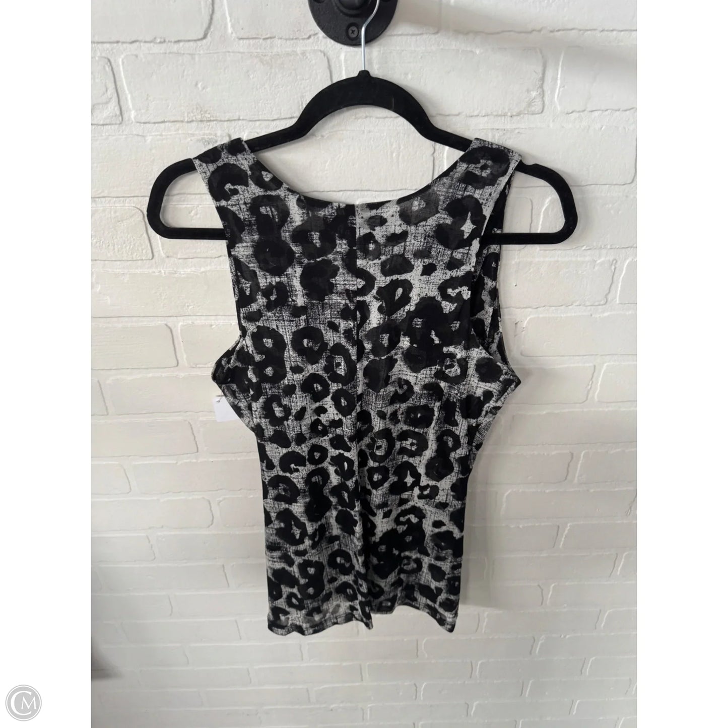 Top Sleeveless By Karen Kane In Black & Grey, Size: Xl