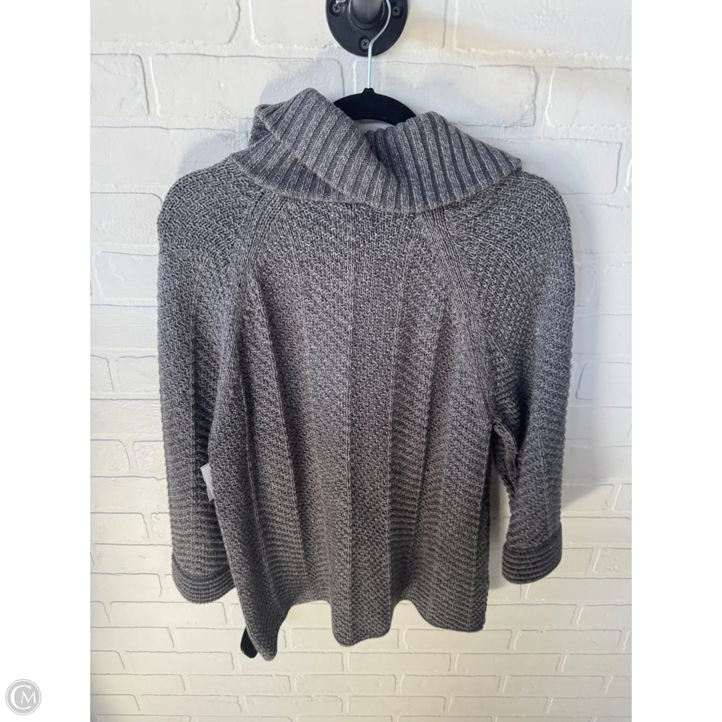 Sweater Cardigan By Jm Collections In Grey, Size: Xl