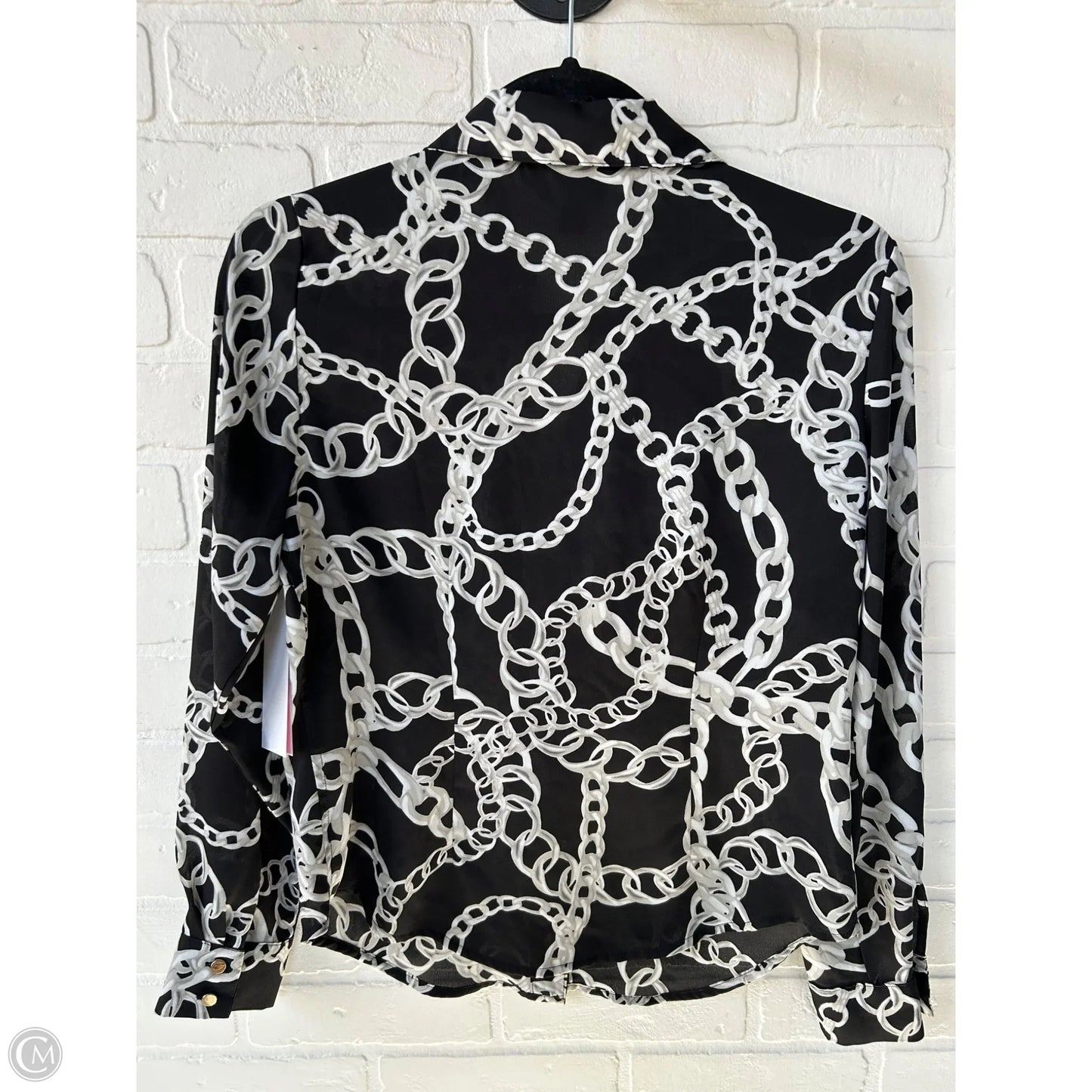 Top Long Sleeve By Inc In Black & Grey, Size: Sp