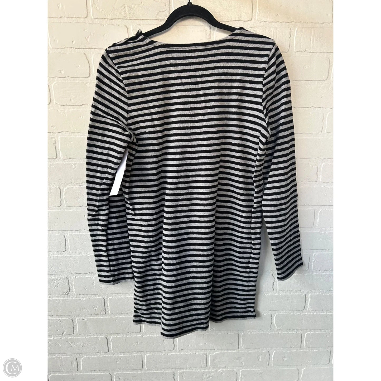 Tunic Long Sleeve By J. Jill In Black & Grey, Size: M