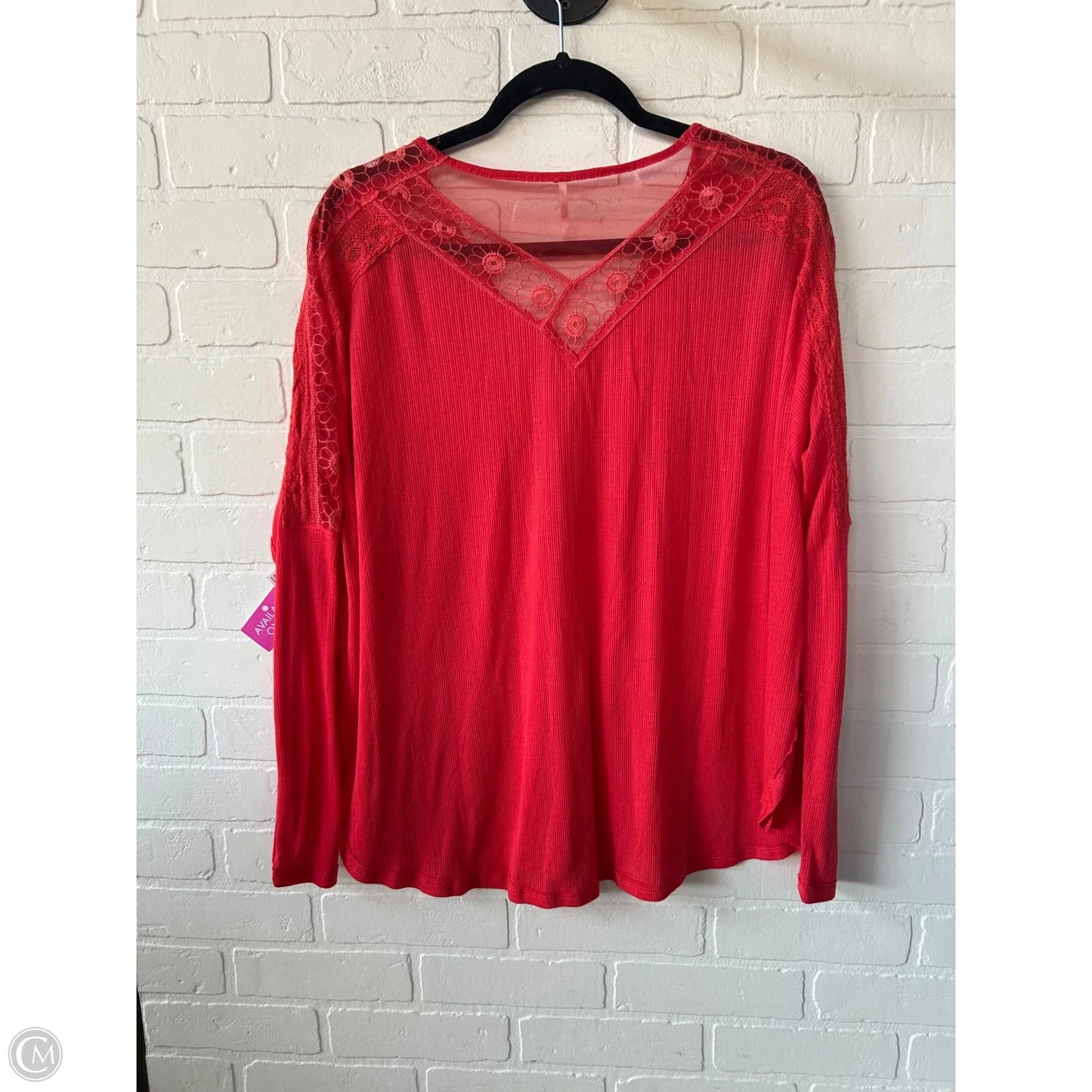 Top Long Sleeve By Free People In Red, Size: M