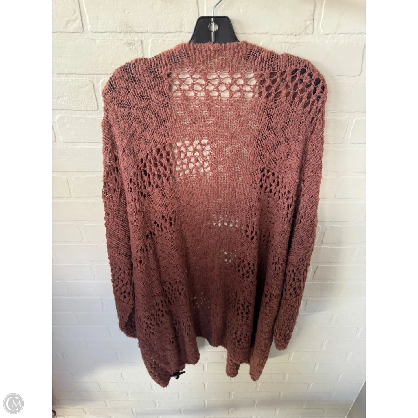 Sweater Cardigan By Clothes Mentor In Brown, Size: M
