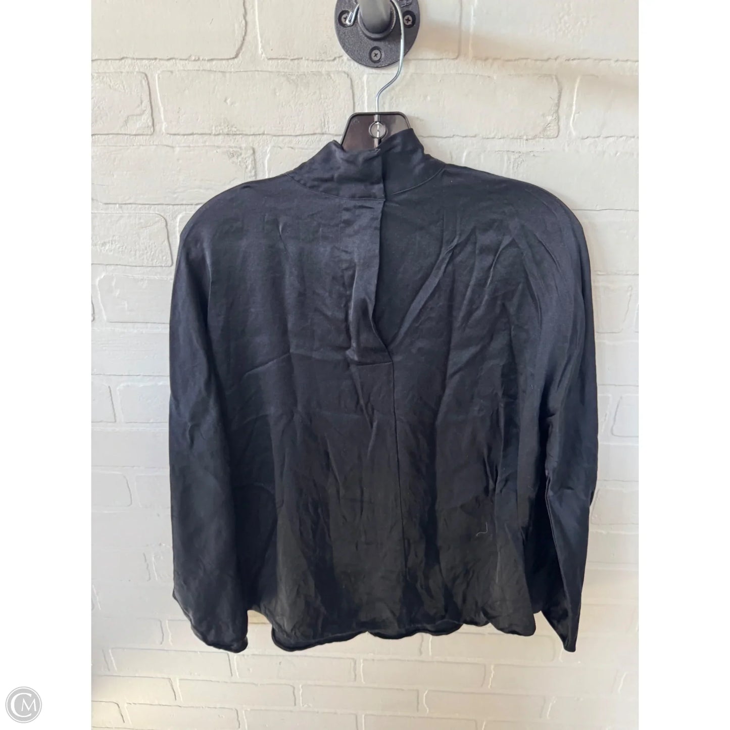 Top Long Sleeve By Vince In Black, Size: M