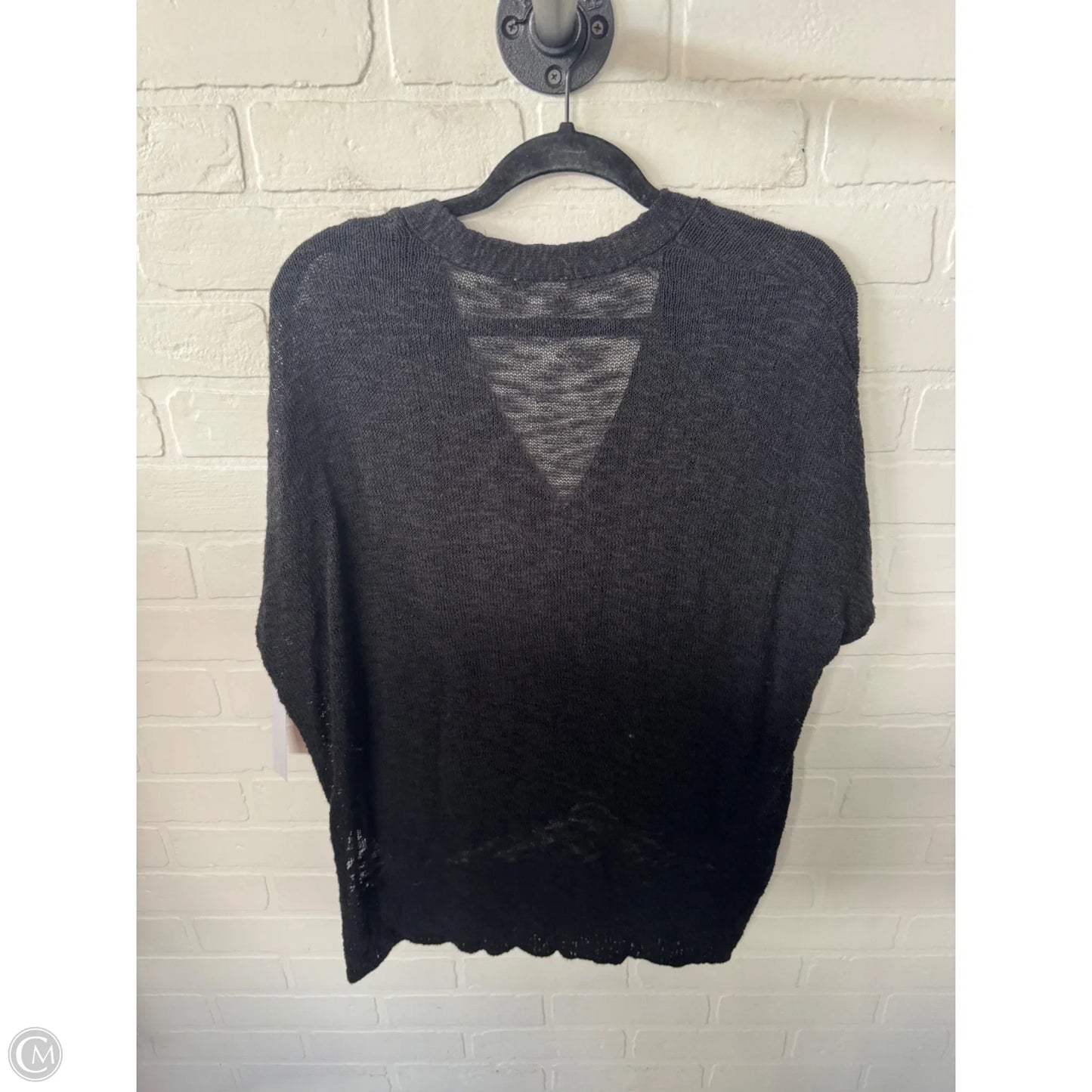 Sweater Short Sleeve By Tribal In Black, Size: M