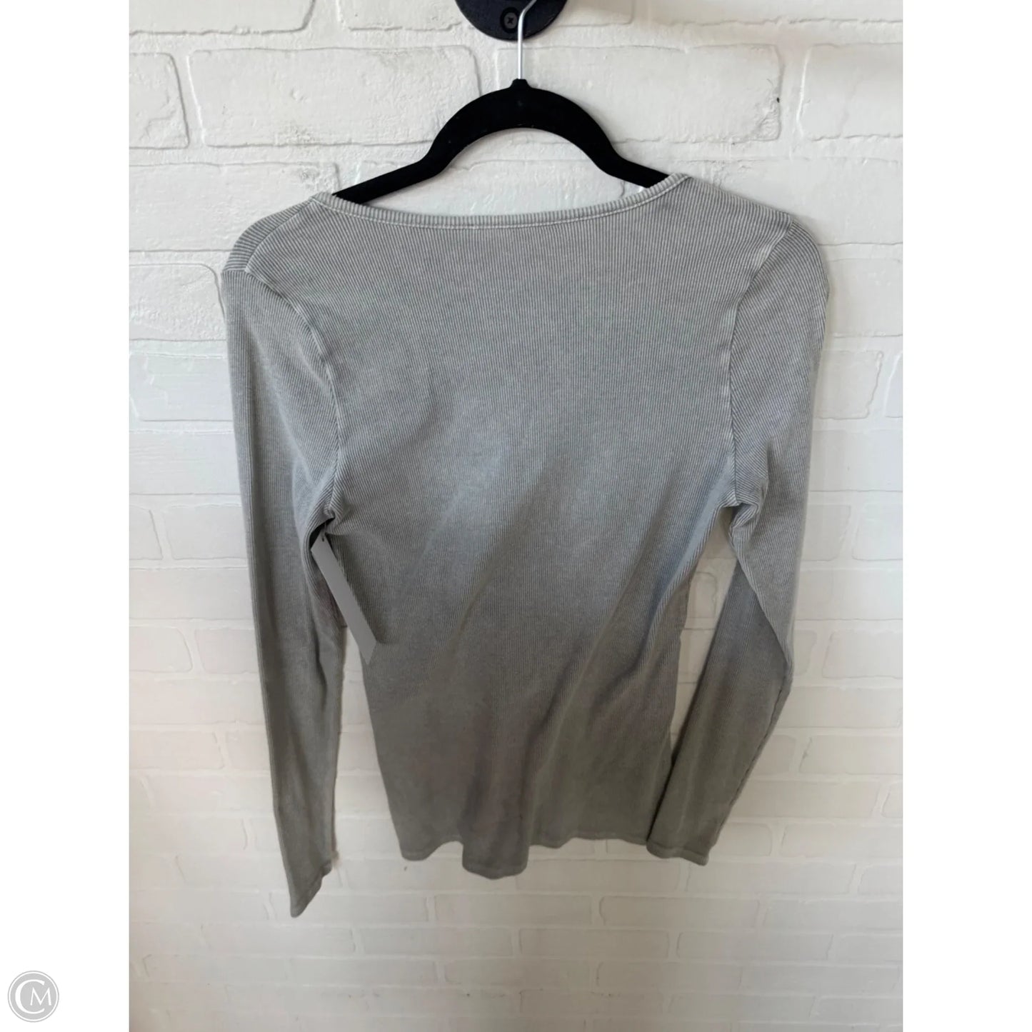 Top Long Sleeve Basic By Mazik In Grey, Size: S