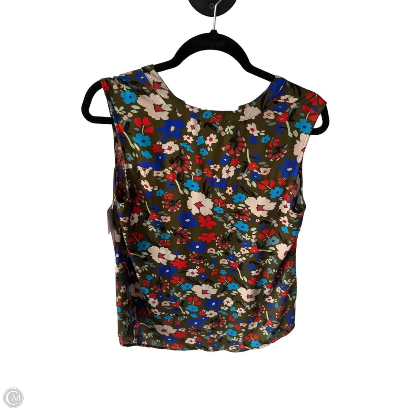 Top Sleeveless By Cabi In Green & Orange, Size: S