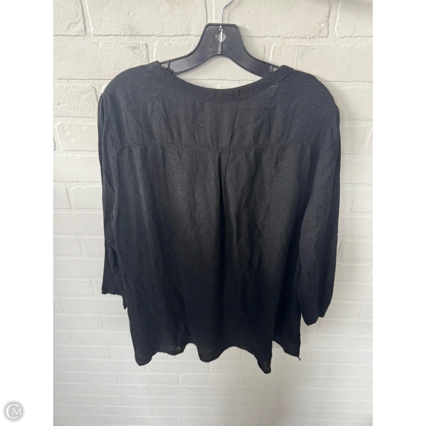 Top Long Sleeve By Cut Loose In Black, Size: Xl