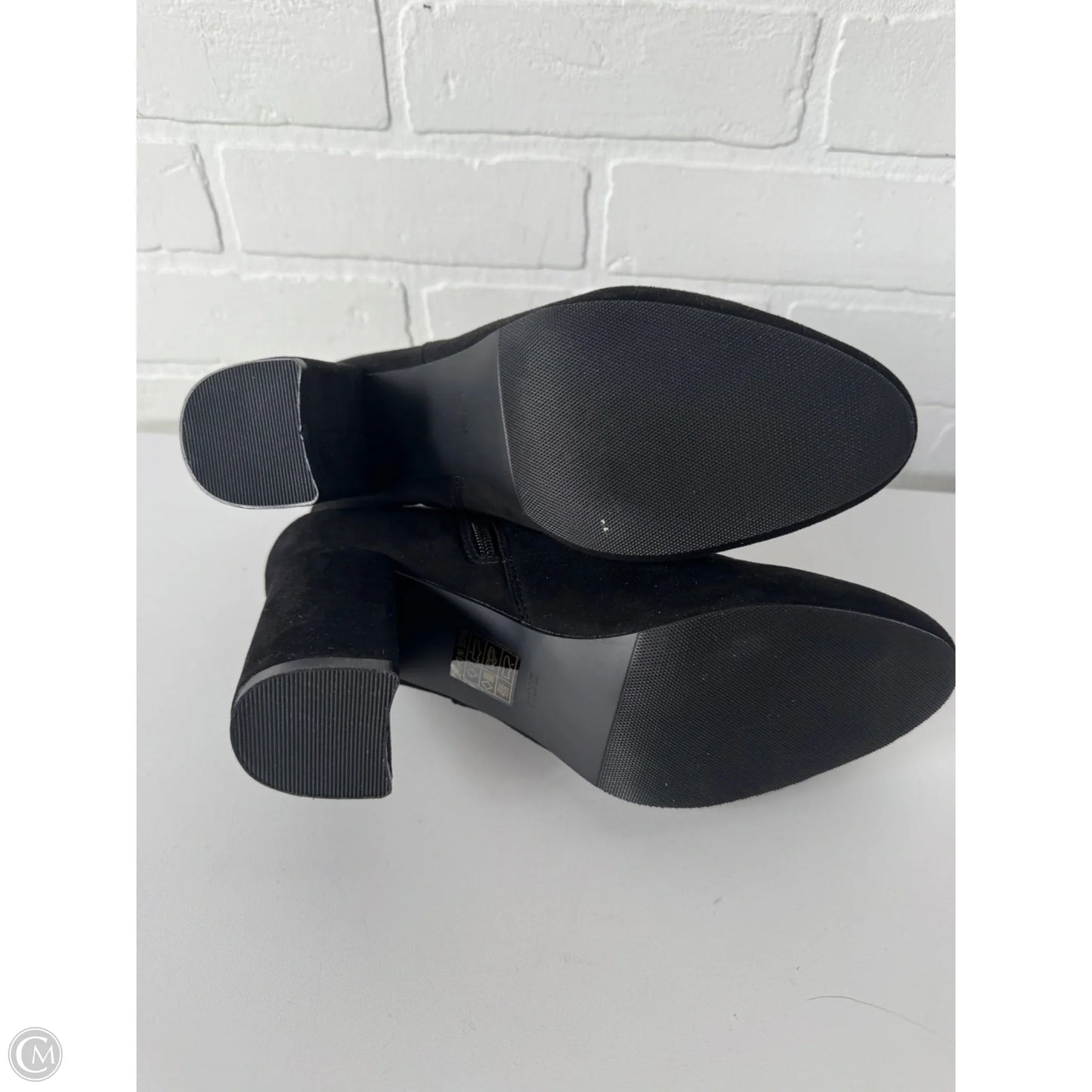 Boots Ankle Heels By Clothes Mentor In Black, Size: 8.5