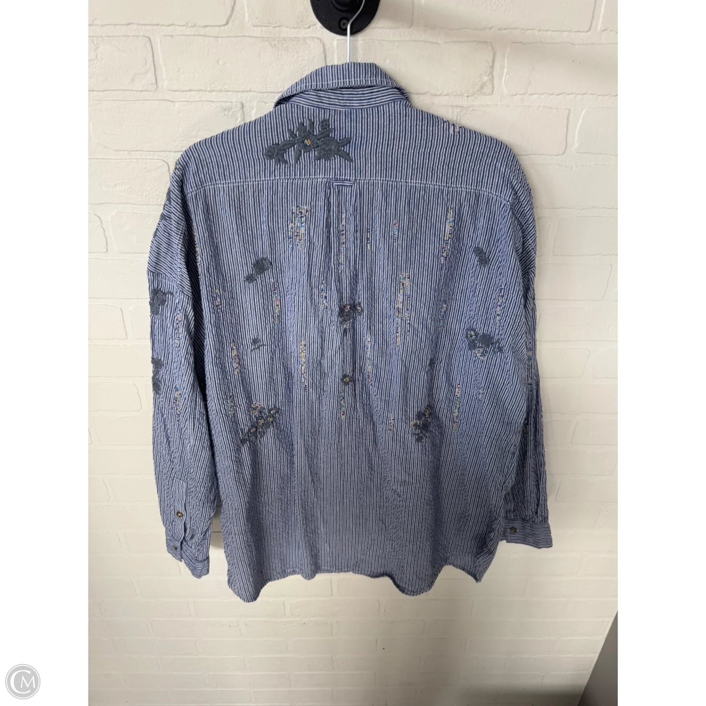 Top Long Sleeve By Pilcro In Blue, Size: Xl