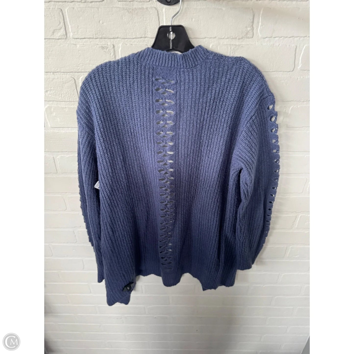 Sweater Cardigan By Clothes Mentor In Blue, Size: L