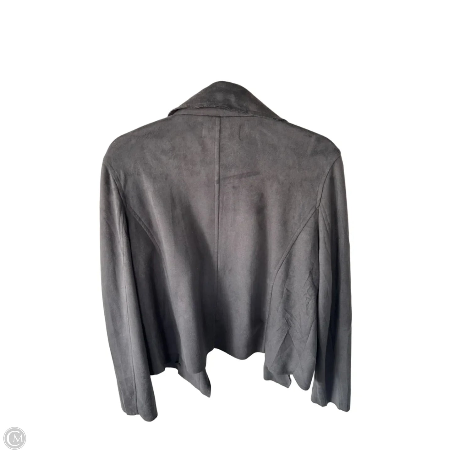 Jacket Moto By Clothes Mentor In Grey, Size: M